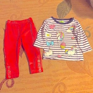 Lot of Kapital K shine legging and stripe shirt